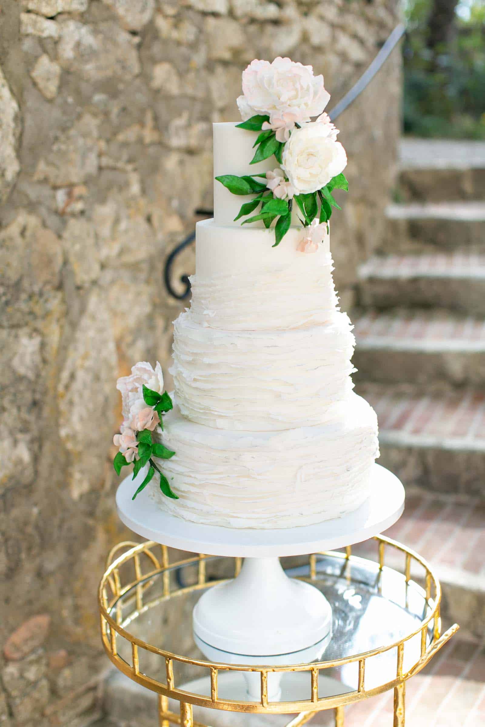Romantic tiered Cake by Florence Italy Cake Designer Melanie Secciani at Borgo Pignano