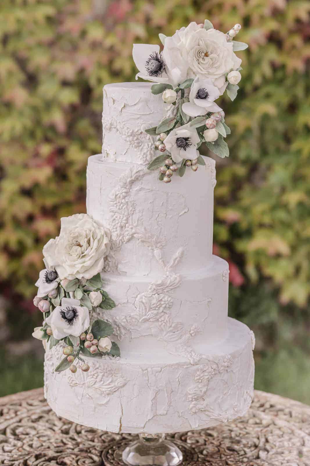 Romantic tiered Cake by Florence Italy Cake Designer Melanie Secciani at Castello di Celsa