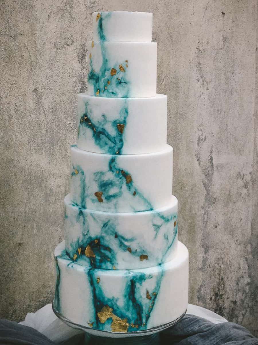 Seaside wedding cake in Cinque Terre
