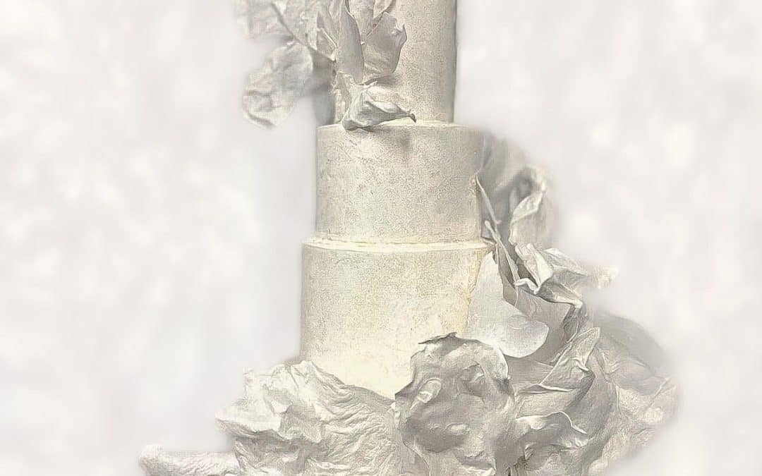 Silence Brought To Life – Contemporary Custom Wedding Cake