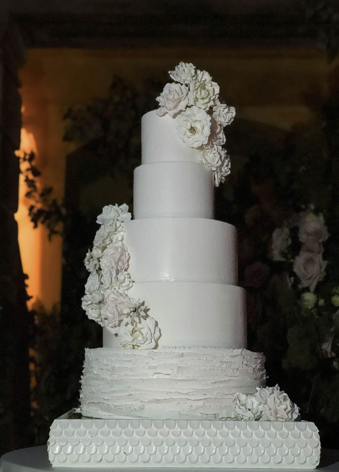 Wedding cake in Italy at Villa Salviatino, Florence by Tuscan Wedding Cakes